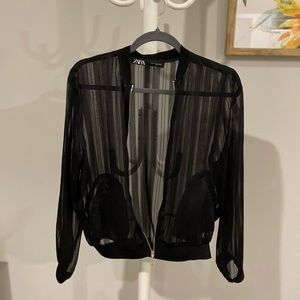 Zara Sheer black sweater